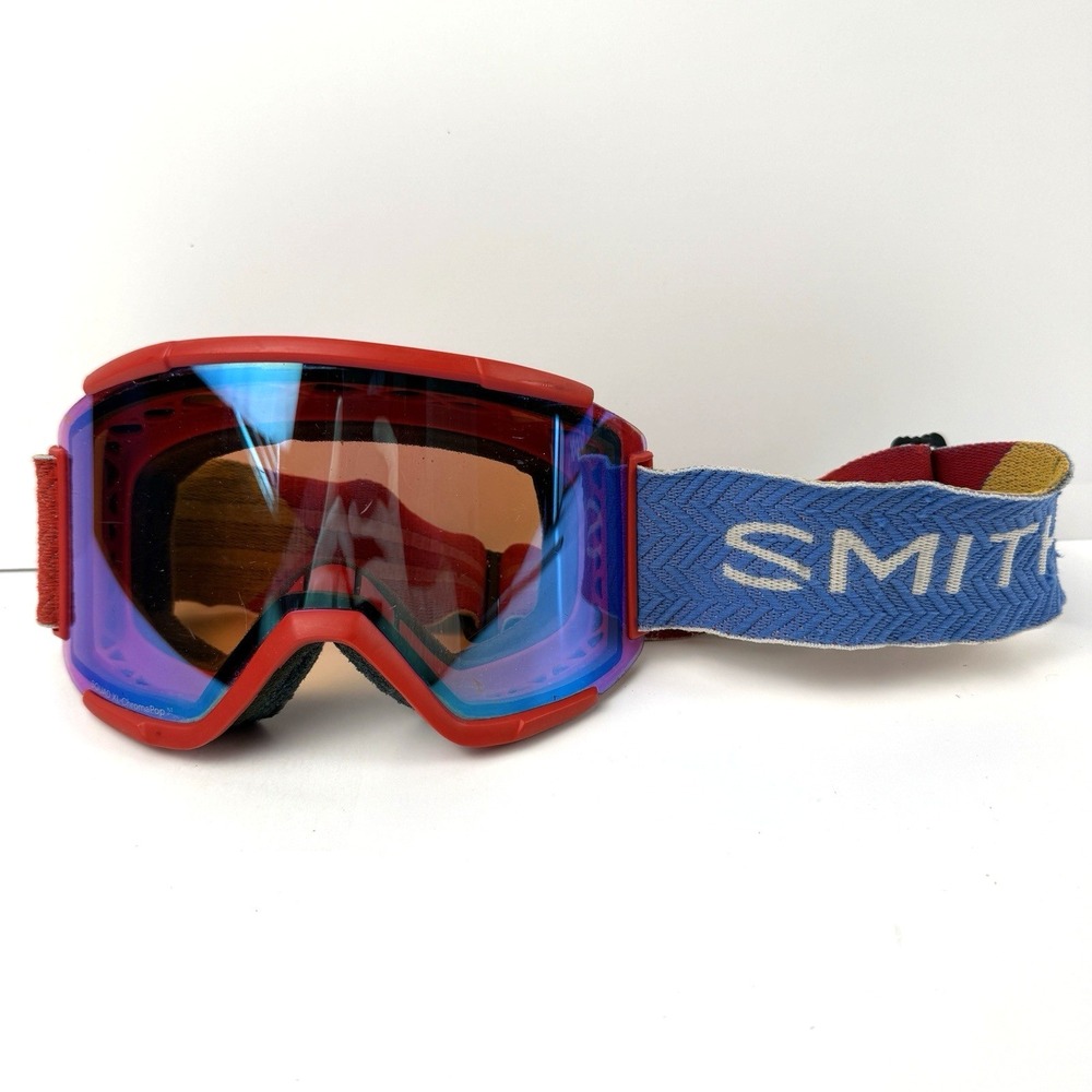 Smith Squad XL Snow Goggles Red ChromaPop Lens Winter Ski Skiing Snowboarding